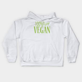 100% Vegan Design Kids Hoodie